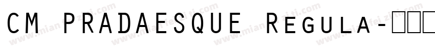 CM PRADAESQUE Regula字体转换